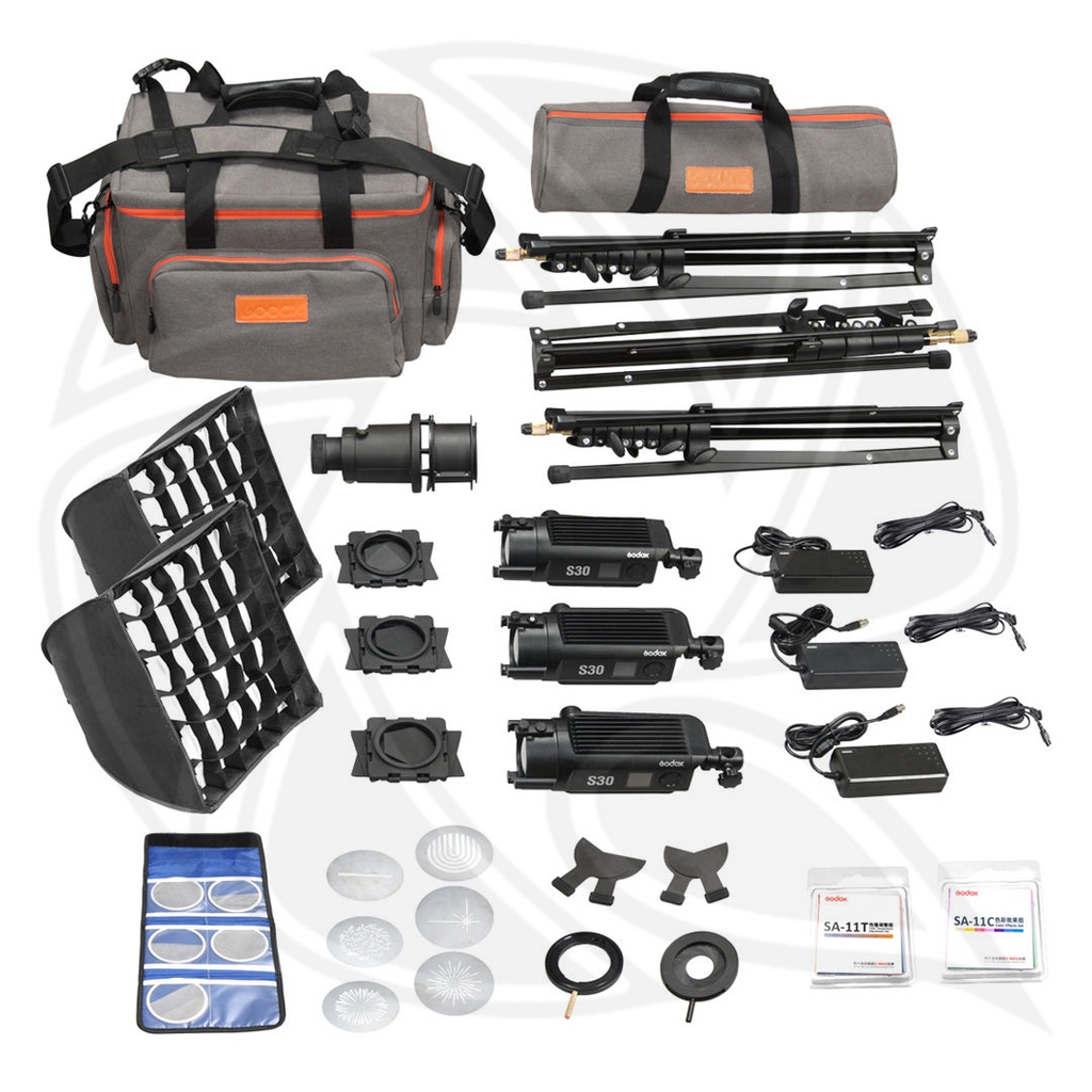 GODOX S30 -3 HEADS SA-D kit