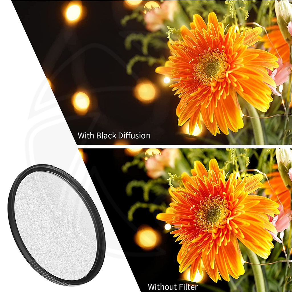 K&amp;F Black Diffusion Filter 1/4  ultra clear waterproof scratch resistant and anti reflection62mm