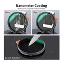 K&amp;F Nano X ND2-ND400, Slim ,HD, waterproof anti-scratch anti reflection green coated 58mm