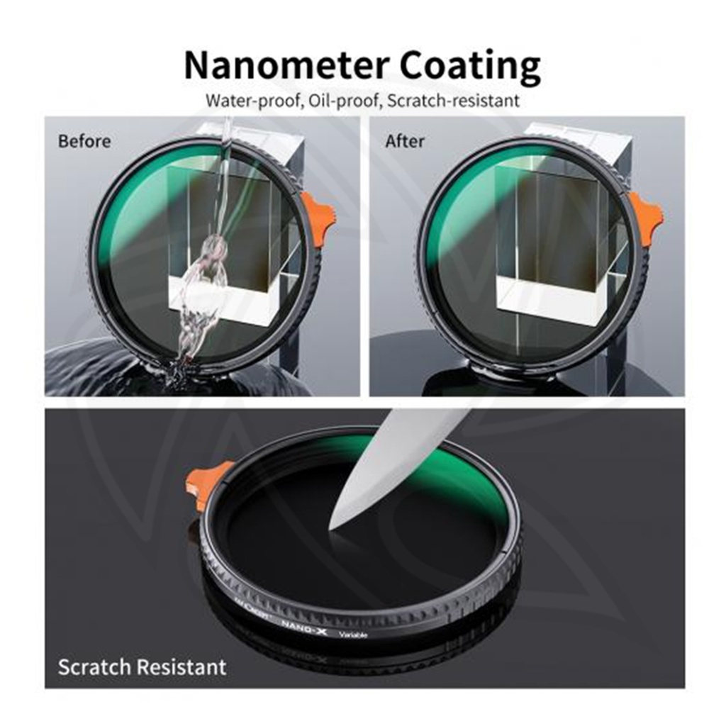 K&amp;F Nano X ND2-ND400, Slim ,HD, waterproof anti-scratch anti reflection green coated 62mm