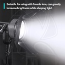 GODOX FLS10 Fresnel Lens 10Inch (25.4cm) with LB-02 FERSNEL BARNDOOR 10 INCH (25.4cm)