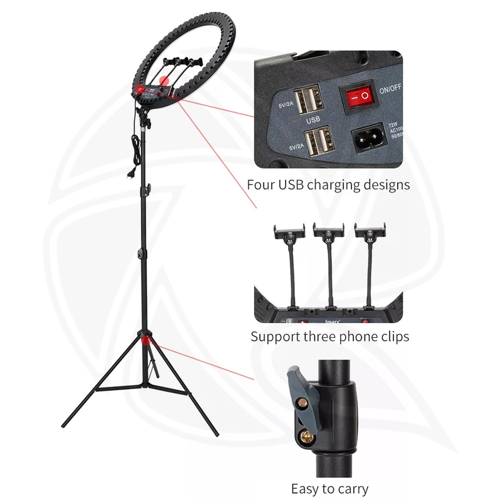 JMARY- FM-21R RING LIGHT (53cm) with MT75 Stand