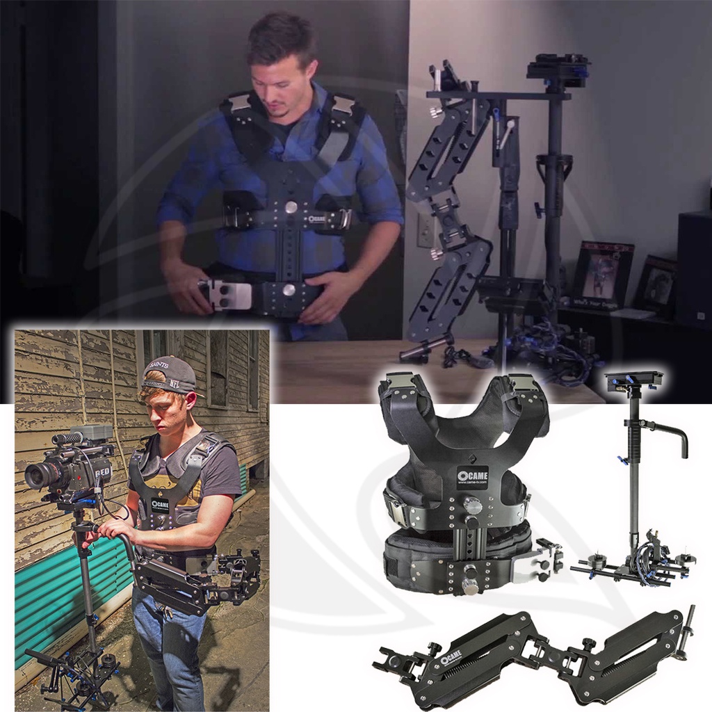 CAME-TV  LBVL4ALBS1 Pro Camera Carbon Stabilizer with Support Vest and Support Arm (2.5-15Kg)