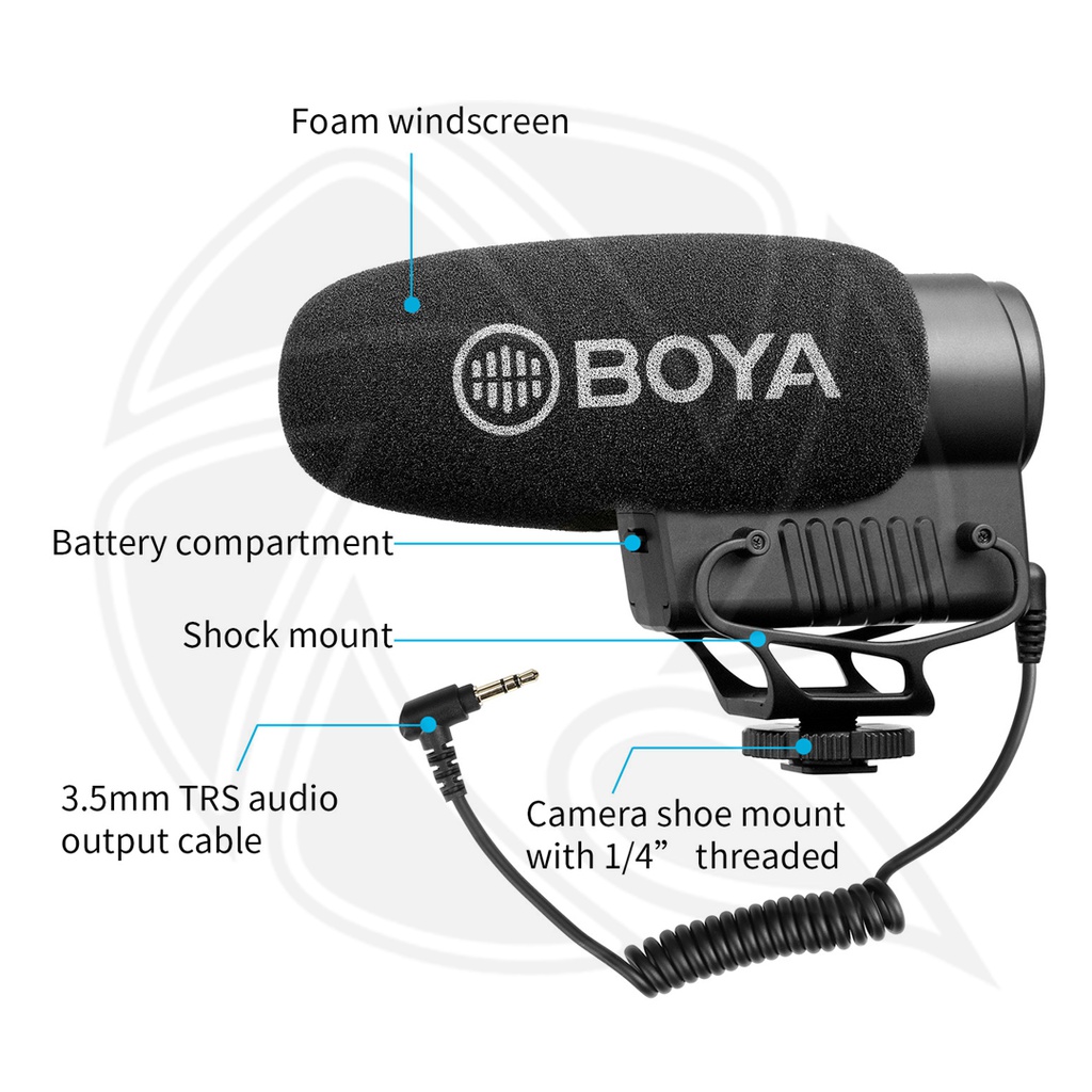 BOYA-BY-BM3051S - Stereo/Mono shotgun microphone