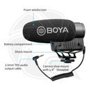 BOYA-BY-BM3051S - Stereo/Mono shotgun microphone