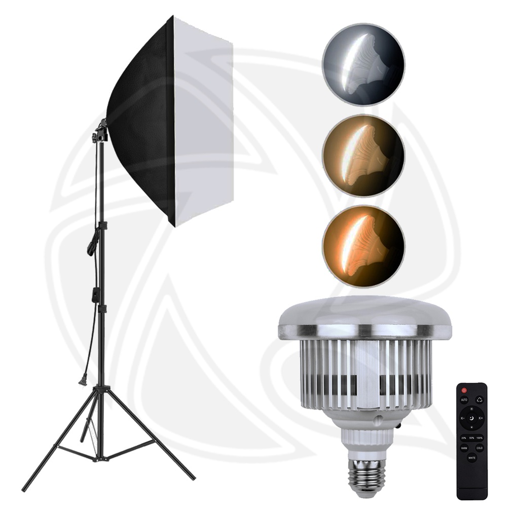 Studio Soft Box Fill Light Kit 50x70cm with (Fabric Background 3x6m &amp;Background Stand 260x300cm)
