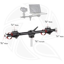 QARTAJ Dual Mount Arm with Laptop tray &amp; Stand