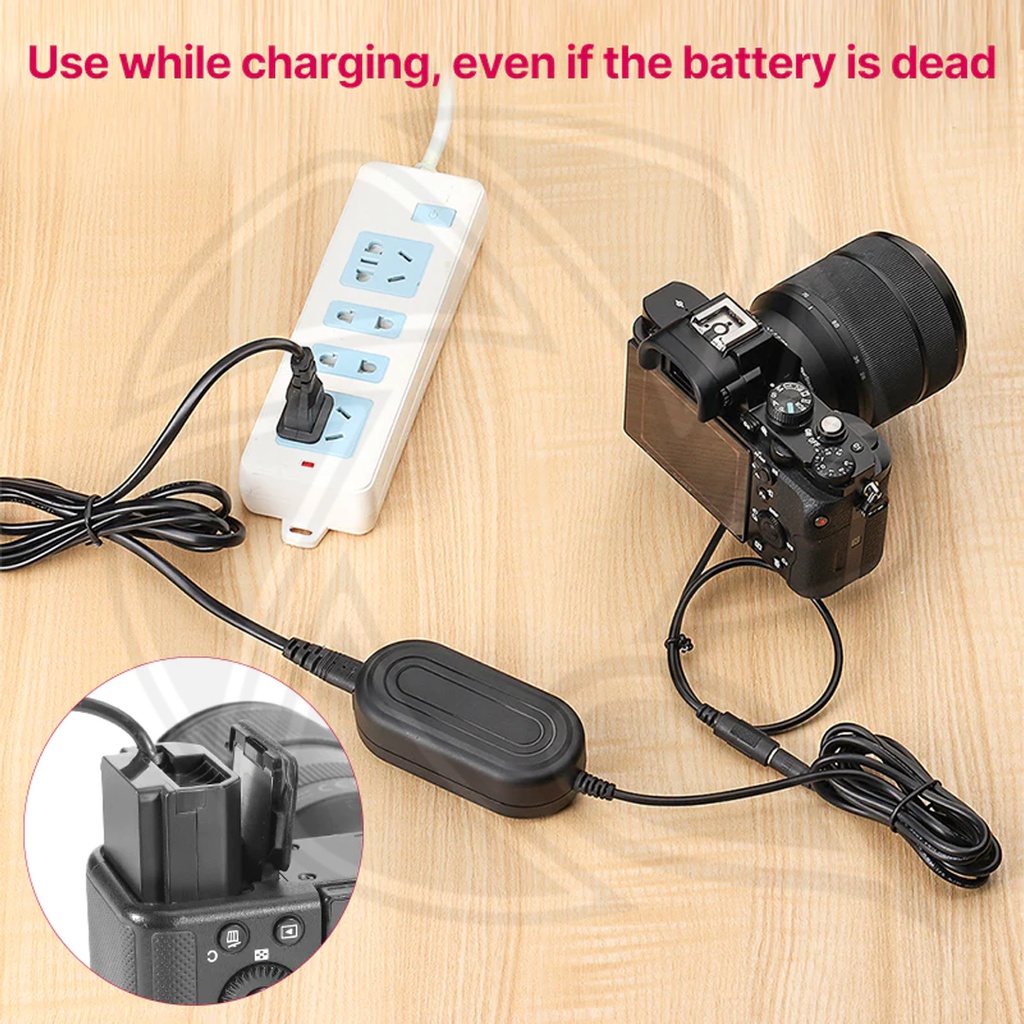 ULANZI NP-FZ100 Sony dummy Battery with AC power Supply Adapter (American Connector)