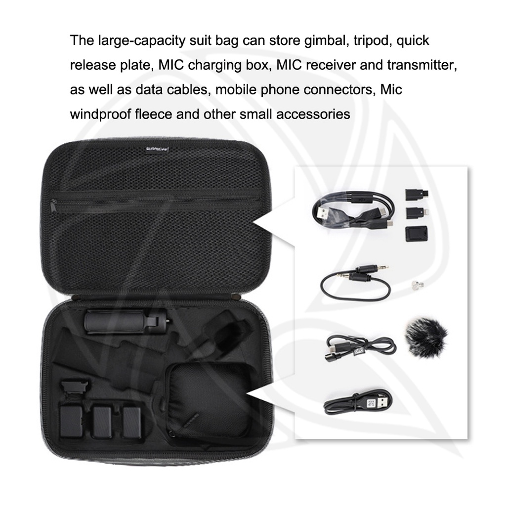 SUNNYLIFE RO-B555 Multifunctional Carrying Case Handbag Shoulder Bags Crossbody Bag Accessories for DJI RS 3 Mini