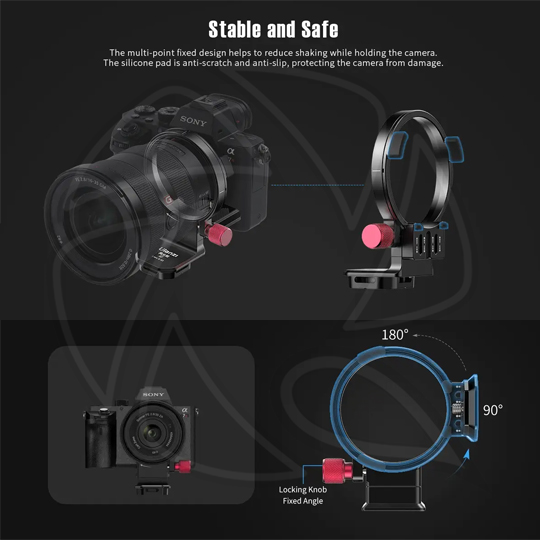 ULANZI  S-63 (Ronin) Claw Quick Release Rotatable Horizontal-To-Vertical Mount Plate Kit (C037CNB1)