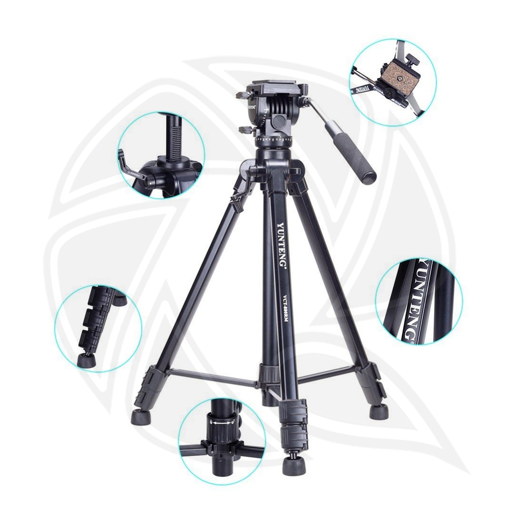 YUNTENG TRIPOD STAND 880 with Mobile Holder