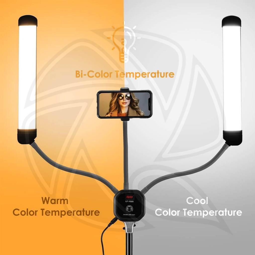 LIFE OF PHOTO LED LIGHT DUAL - LF-Y500 with Stand