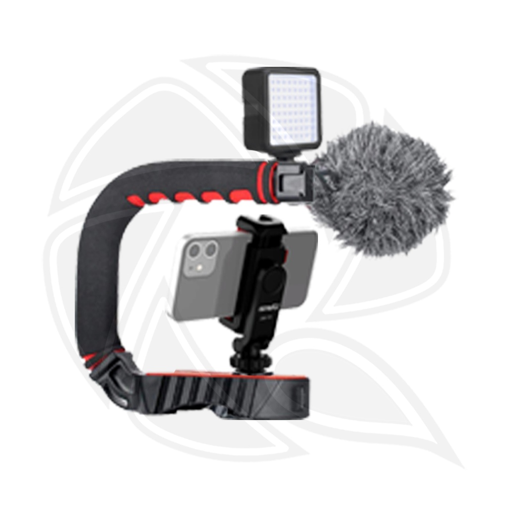 QPS- U-Grip pro for smartphone &amp; Action camera &amp; DSLR camera with Led Light