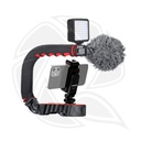 QPS- U-Grip pro for smartphone &amp; Action camera &amp; DSLR camera with Led Light
