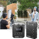 GODOX WMicS2 KIT1 UHF Compact Wireless Microphone System for Cameras &amp; Smartphones with 3.5mm (514 to 596 MHz) (Neck mic. Wireless)