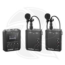 GODOX WMicS2 KIT2 UHF Compact Wireless Microphone System for Cameras &amp; Smartphones with 3.5mm (514 to 596 MHz) (Neck mic. Wireless)