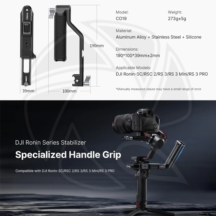 ULANZI C019 Sling Handgrip For DJI RS 3/RS 3 Mini/RS 3 Pro/Ronin-SC/RSC 2 Stabilizer (C049GBB1)