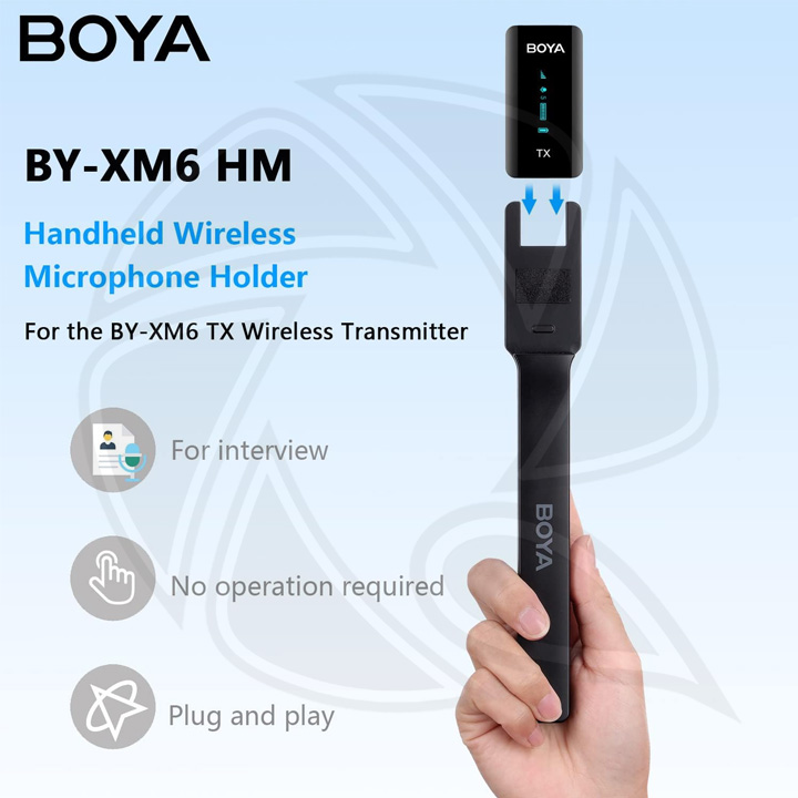 BOYA BY-XM6 HM Handheld Wireless Microphone Holder (Neck mic. Wireless)