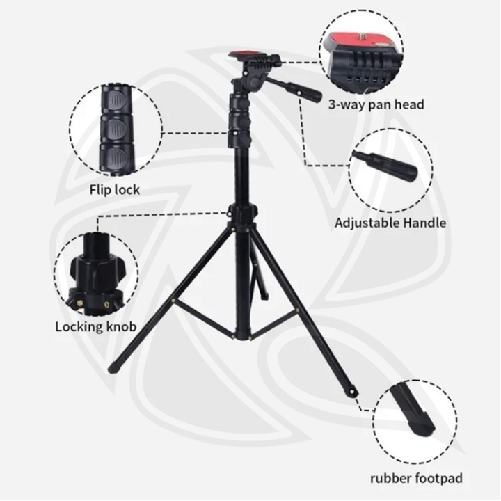 JMARY- KP2206 Tripods 1.7M Multi-functional Adjustable Portable Camera Tripod