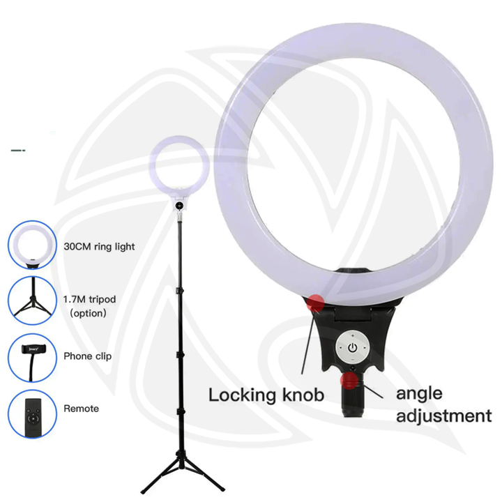 JMARY- FM-12R 30cm RING LIGHT Bi-color with STAND