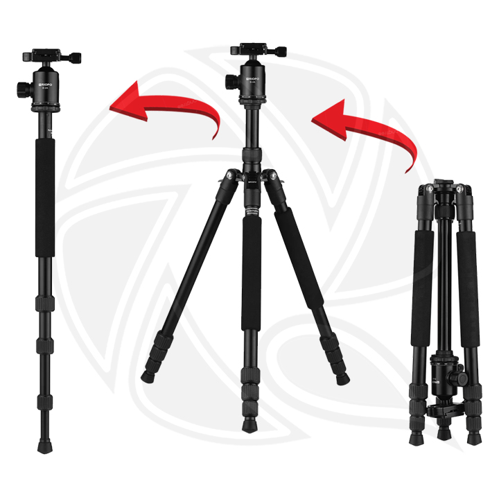 TRIOPO  TRIPOD MT2804C Adjustable Portable Aluminum Tripod with NB-2S Ball Head