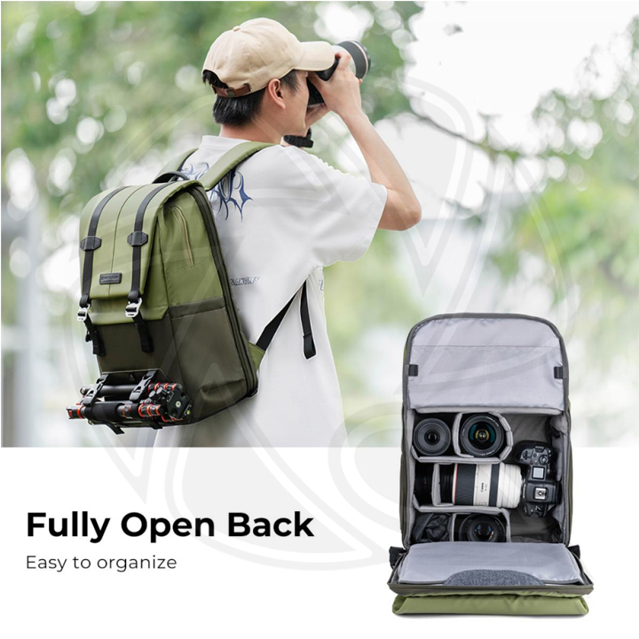 KF13.087AV2 Beta backpack 20L Camera Backpack, Lightweight  with Rain Cover for 15.6 Inch Laptop, DSLR Cameras (Army Green）