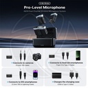 ULANZI  AM18 U-Mic Wireless Lavalier Microphone PRO Dual-Channel Recording A018GBB1