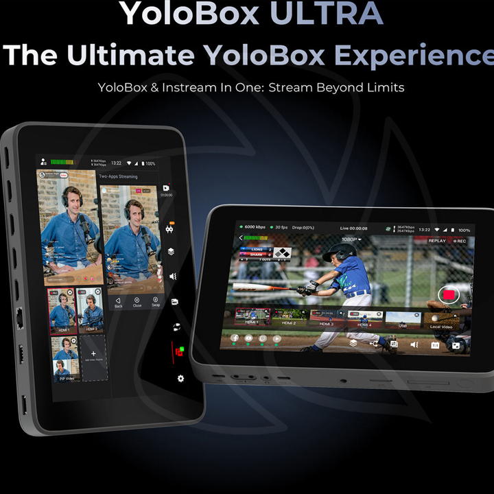 YOLOLIV - YoloBox Ultra Portable Multicamera Encoder/Streamer, Switcher/Monitor &amp; Recorder