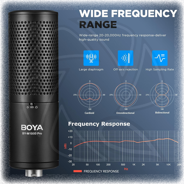 BOYA-BY-M1000PRO Large Diaphragm Condenser Microphone