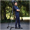 YUNTENG 901 Heavy Duty Folding 3 Wheels Slider Tripod Dolly