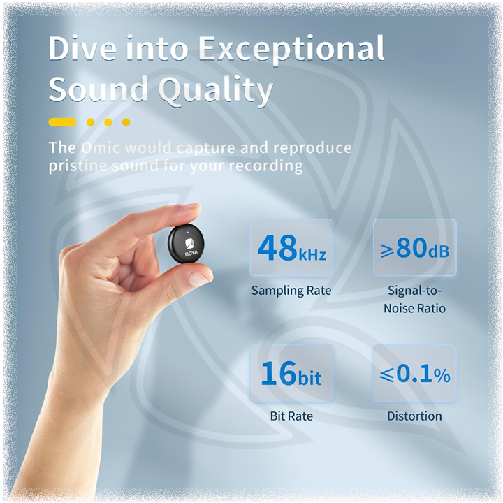 BOYA - Omic-U-B  2.4GHz Dual-Channel Wireless Microphone System Type-C  (Neck mic. Wireless)