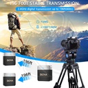 BOYA BY-M1V2 2-Person Wireless Microphone System for Cameras and Smartphones (2.4 GHz)(Neck mic. Wireless)