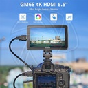 GODOX GM6S 5.5&quot; (14cm) 4K HDMI Touchscreen Ultrabright On-Camera Monitor