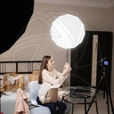 QPS- SL150III Daylight LED Video Light with Collapsible Lantern Softbox 65cm &amp; Light Stand kit