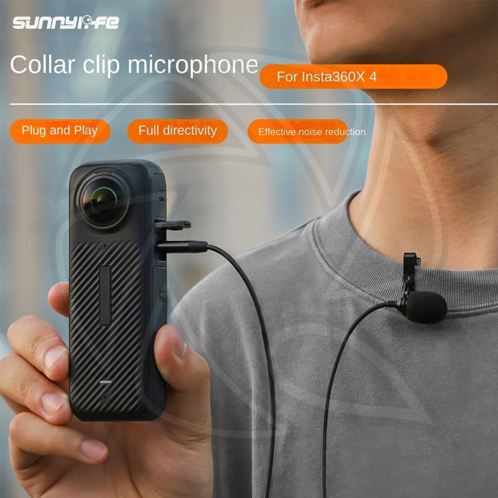 SUNNY LIFE MC490 Wired Microphone for Insta360 , DJI osmo pocket, DJI Action