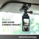 SUNNY LIFE ZJ585 Car Sun Visor mount Adapter (base 360 Adjusted)