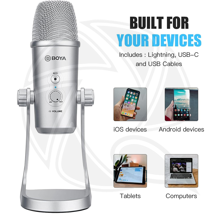 BOYA BY-PM700SP Multipattern USB Condenser Microphone (Android, Mac/Windows)