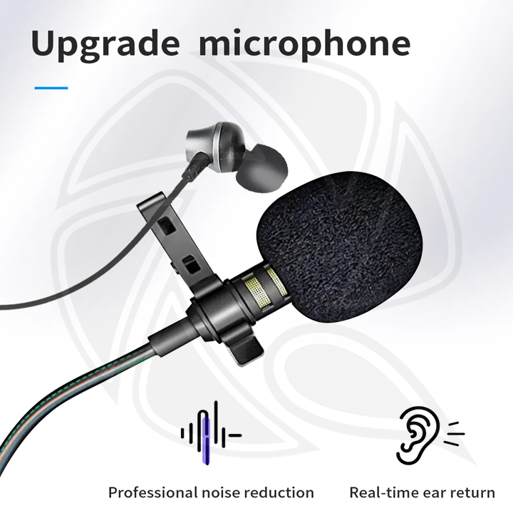 JMARY MC-R5 Professional 3.5mm  lavalier microphone with earphone