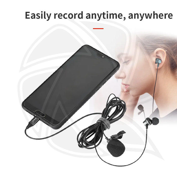 JMARY MC-R6 Professional 3.5mm  lavalier microphone with earphone