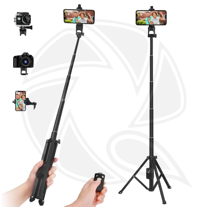 YUNTENG VCT-1688L (195cm) 2in1 Portable Mini Cellphone Selfie Stick Tabletop Tripod With Remote Controller