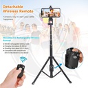 YUNTENG VCT-1688L (195cm) 2in1 Portable Mini Cellphone Selfie Stick Tabletop Tripod With Remote Controller