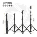 YUNTENG  VCT-1388L (175cm) Portable Selfie Stick Tripod Bluetooth Remote Control