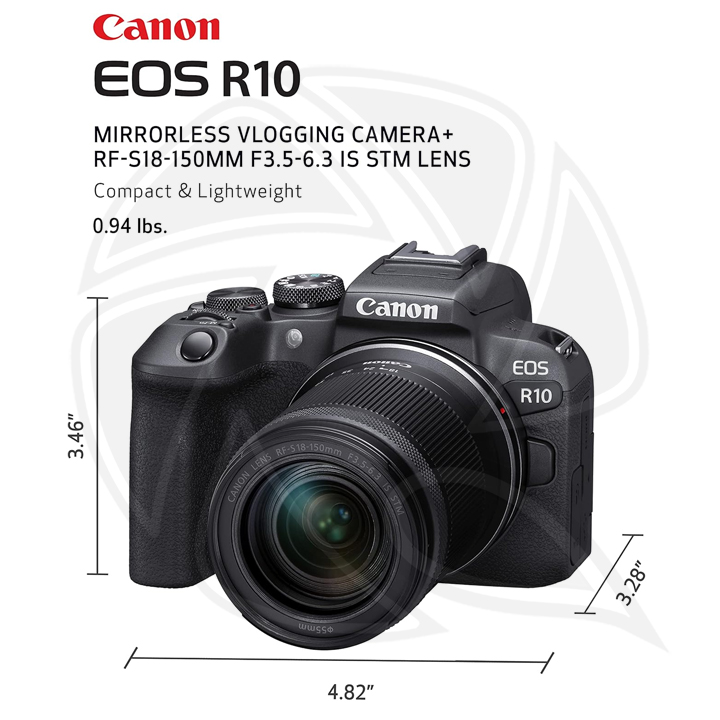 CANON EOS R10 Mirrorless Camera + RF-S 18-150mm F3.5-6.3 IS STM Lens