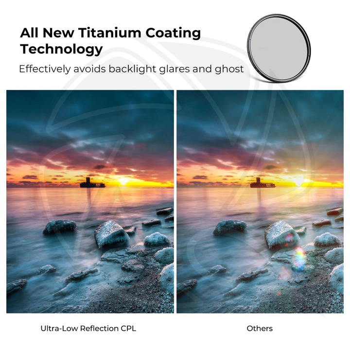 KF01.2480 77mm CPL Filter Circular Polarizers super Slim With 36 Multi-Layer Coatings Concept Nano-Xcel Series