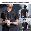 KF13.115V1 32mm Camera Neck Strap with Quick Release for Photographers, Adjustable Camera Shoulder Sling Strap Compatible for Nikon Canon Sony Olympus DSLR Camera - Strap URBAN WANDER 01 (Black )