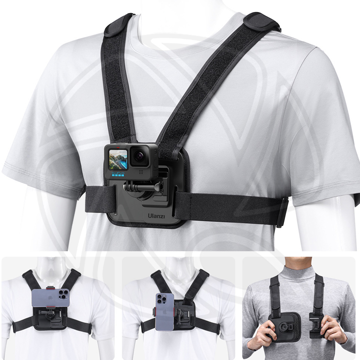 QPS- CM028 Go-Quick II Magnetic Action Camera Body Mount Harness with  L-type Vertical-Horizontal Aluminum