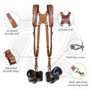 Leather Camera Strap for Two Cameras  SD2