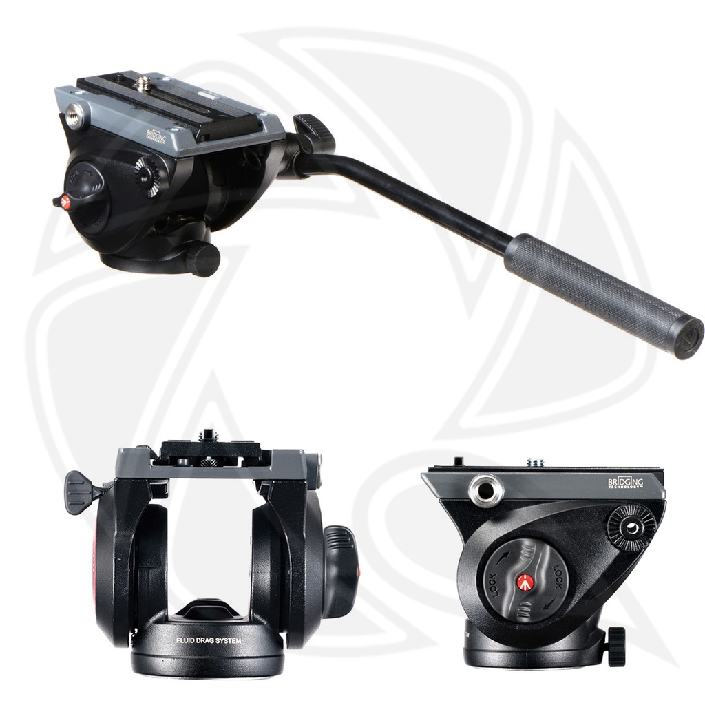 MANFROTTO-MVH 500 AH Fluid Video Head with Flat Base