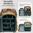EIRMAI  S25-S 25L Waterproof Camera Photography Backpack 45x25x20cm Sand color