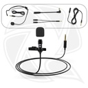 Fifine C1 Lavalier 3.5mm Microphone w/ Extension Cable &amp; Y-Splitter For Smartphone, Camera &amp; PC